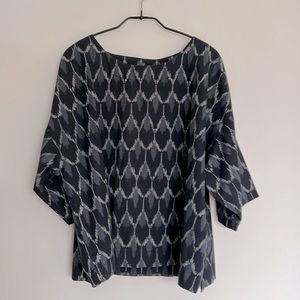 JJill Blue Ikat Kimono top